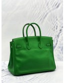 HERMES BIRKIN 25 HANDLE BAG BAMBOU SWIFT PLATINUM HARDWARE