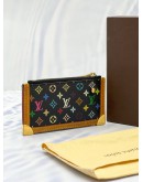 LOUIS VUITTON BLACK MONOGRAM MULTICOLOR COIN CASE -FULL SET-