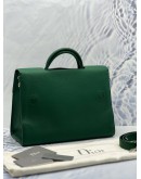 2017 CHRISTIAN DIOR LARGE DIOREVER GREEN CAFLSKIN LEATHER HANDLE BAG