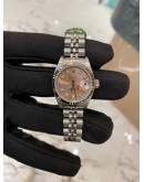 (UNUSED) ROLEX LADY DATEJUST REF 79174 SAKURA PINK DIAMOND DIAL 26MM AUTOMATIC YEAR 2004 WATCH -FULL SET-