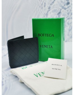 BOTTEGA VENETA DARK GREEN INTRECCIATO BI-FOLD WALLET -FULL SET-