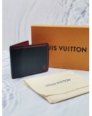 LOUIS VUITTON TAIGA LEATHER MULTIPLE WALLET BLEU MARINER -FULL SET-