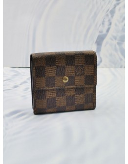 LOUIS VUITTON BROWN DAMIER EBENE CANVAS BI-FOLD WALLET