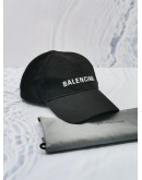 BALENCIAGA BASEBALL CAP IN BLACK COTTON 