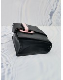 PRADA PLEX RIBBON LEATHER CROSSBODY BAG IN BLACK / PINK CALFSKIN LEATHER