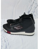 BALLY GINY MESH HIHGH TOP SNEAKERS IN BLACK SIZE EU8