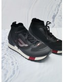 BALLY GINY MESH HIHGH TOP SNEAKERS IN BLACK SIZE EU8