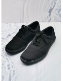 PRADA RUBBER SOLE BLACK NYLON LACE UP SNEAKERS SIZE 8