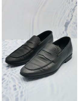 TOD'S SAFFIANO LEATHER PENNY BLACK LEATHER LOAFER SIZE 8