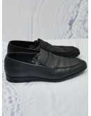 TOD'S SAFFIANO LEATHER PENNY BLACK LEATHER LOAFER SIZE 8