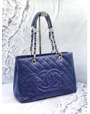 CHANEL GST BAG IN DARK BLUE CAVIAR LEATHER