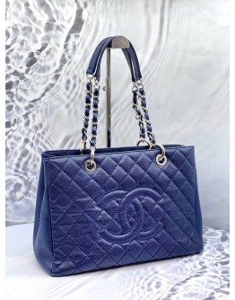 CHANEL GST BAG IN DARK BLUE CAVIAR LEATHER