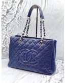 CHANEL GST BAG IN DARK BLUE CAVIAR LEATHER