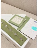 (BRAND NEW) 2023 VCA VAN CLEEF & ARPELS VINTAGE ALHAMBRA BRACELET 5 MOTIFS 18K 750 WHITE GOLD -FULL SET-