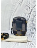 (LIKE NEW) VERSACE MEDUSA PRINTED NYLON MINI CROSSBODY BAG GOLD-TONED HARDWARE 