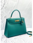 (LIKE NEW) 2020 HERMES KELLY 28 IN MALACHITE EPSOM LEATHER