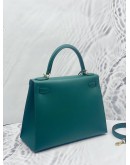 (LIKE NEW) 2020 HERMES KELLY 28 IN MALACHITE EPSOM LEATHER