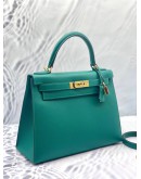 (LIKE NEW) 2020 HERMES KELLY 28 IN MALACHITE EPSOM LEATHER