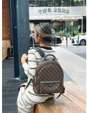 (LIKE NEW) 2022 MICROCHIP LOUIS VUITTON PALM SPRING MM MONOGRAM CANVAS / LEATHER BACKPACK -FULL SET-