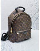 (LIKE NEW) 2022 MICROCHIP LOUIS VUITTON PALM SPRING MM MONOGRAM CANVAS / LEATHER BACKPACK -FULL SET-