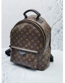 (LIKE NEW) 2022 MICROCHIP LOUIS VUITTON PALM SPRING MM MONOGRAM CANVAS / LEATHER BACKPACK -FULL SET-