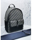 (LIKE NEW) 2024 CHRISTIAN DIOR DIOR 8 BACKPACK WITH BLUE DIOR OBLIQUE JACQUARD