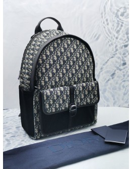 (LIKE NEW) 2024 CHRISTIAN DIOR DIOR 8 BACKPACK WITH BLUE DIOR OBLIQUE JACQUARD