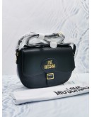 (UNUSED) LOVE MOSCHINO BORSA NERO SHOUDLER FLAP BAG IN BLACK