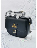 (UNUSED) LOVE MOSCHINO BORSA NERO SHOUDLER FLAP BAG IN BLACK