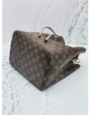 LOUIS VUITTON NEONOE BUCKET BAG IN BROWN MONOGRAM CANVAS / PINK LEATHER -FULL SET-