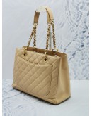 CHANEL (GST) GRAND SHOPPING TOTE SHOULDER BAG IN GOLD HARDWARE 