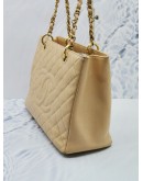 CHANEL (GST) GRAND SHOPPING TOTE SHOULDER BAG IN GOLD HARDWARE 