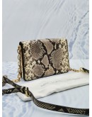 MICHAEL KORS BRINKLEY PYTHON EMBOSSED LEATHER CROSSBODY BAG