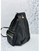 VERSACE BLACK LEATHER MEDUSA SLING BAG IN GHW