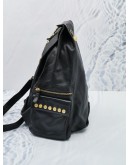 VERSACE BLACK LEATHER MEDUSA SLING BAG IN GHW