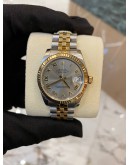 (UNUSED) ROLEX LADY DATEJUST 31 REF 178273 HALF 18K 750 YELLOW GOLD 31MM AUTOMATIC YEAR 2015 WATCH -FULL SET-