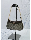 (UNUSED) 2024 GUCCI OPHIDIA GG CANVAS SMALL CHAIN BAG -FULL SET-