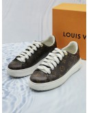 LOUIS VUITTON MONOGRAM CANVAS WITH WHITE RUBBER TIME OUT SNEAKERS SIZE 37 -FULL SET-