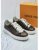 LOUIS VUITTON MONOGRAM CANVAS WITH WHITE RUBBER TIME OUT SNEAKERS SIZE 37 -FULL SET-