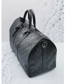 LOUIS VUITTON KEEPALL BANDOULIERE 45 BLACK MONOGRAM ECLIPSE  CANVAS WITH ADJUSTABLE STRAP