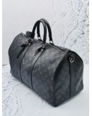 LOUIS VUITTON KEEPALL BANDOULIERE 45 BLACK MONOGRAM ECLIPSE  CANVAS WITH ADJUSTABLE STRAP