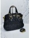 PRADA BLACK TESSUTO GAUFRE SHOPPING TOTE HANDLE BAG WITH STRAP 