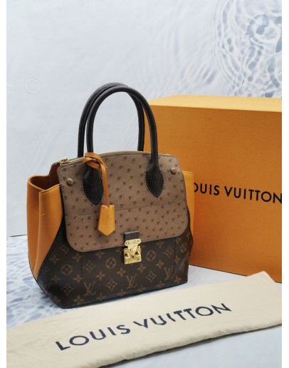 (LIKE NEW) LOUIS VUITTON LIMITED EDITION MAJESTUEUX TOTE MM BAG MONOGRAM CANVAS, LEATHER , LIZARD AND EXOTICS -FULL SET-