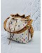 LOUIS VUITTON TAKASHI MURAKAMI X WHITE MONOGRAM MULTICOLOR CANVAS NOE PETIPE MM SHOULDER BAG