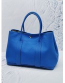 (LIKE NEW) HERMES VACHE COUNTRY GARDEN PARTY 36 BLEU ZELLIGE BAG 