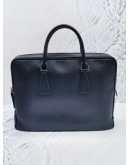 PRADA DARK BLUE SAFFIANO LEATHER BUSINESS BAG 