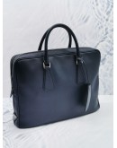 PRADA DARK BLUE SAFFIANO LEATHER BUSINESS BAG 