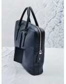 PRADA DARK BLUE SAFFIANO LEATHER BUSINESS BAG 