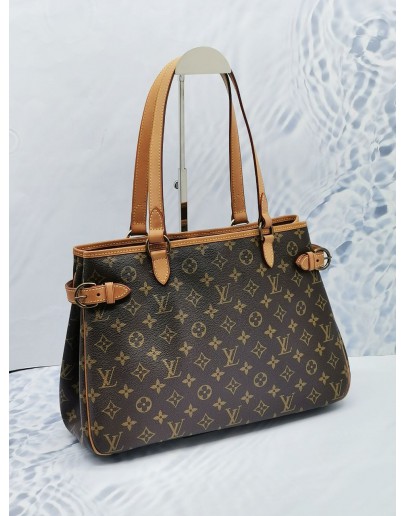 (LIKE NEW) LOUIS VUITTON BATIGNOLLES HARIZONTAL MONOGRAM CANVAS WITH LEATHER TRIM SHOULDER BAG 