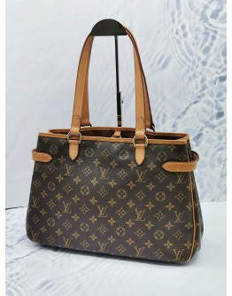 (LIKE NEW) LOUIS VUITTON BATIGNOLLES HARIZONTAL MONOGRAM CANVAS WITH LEATHER TRIM SHOULDER BAG 